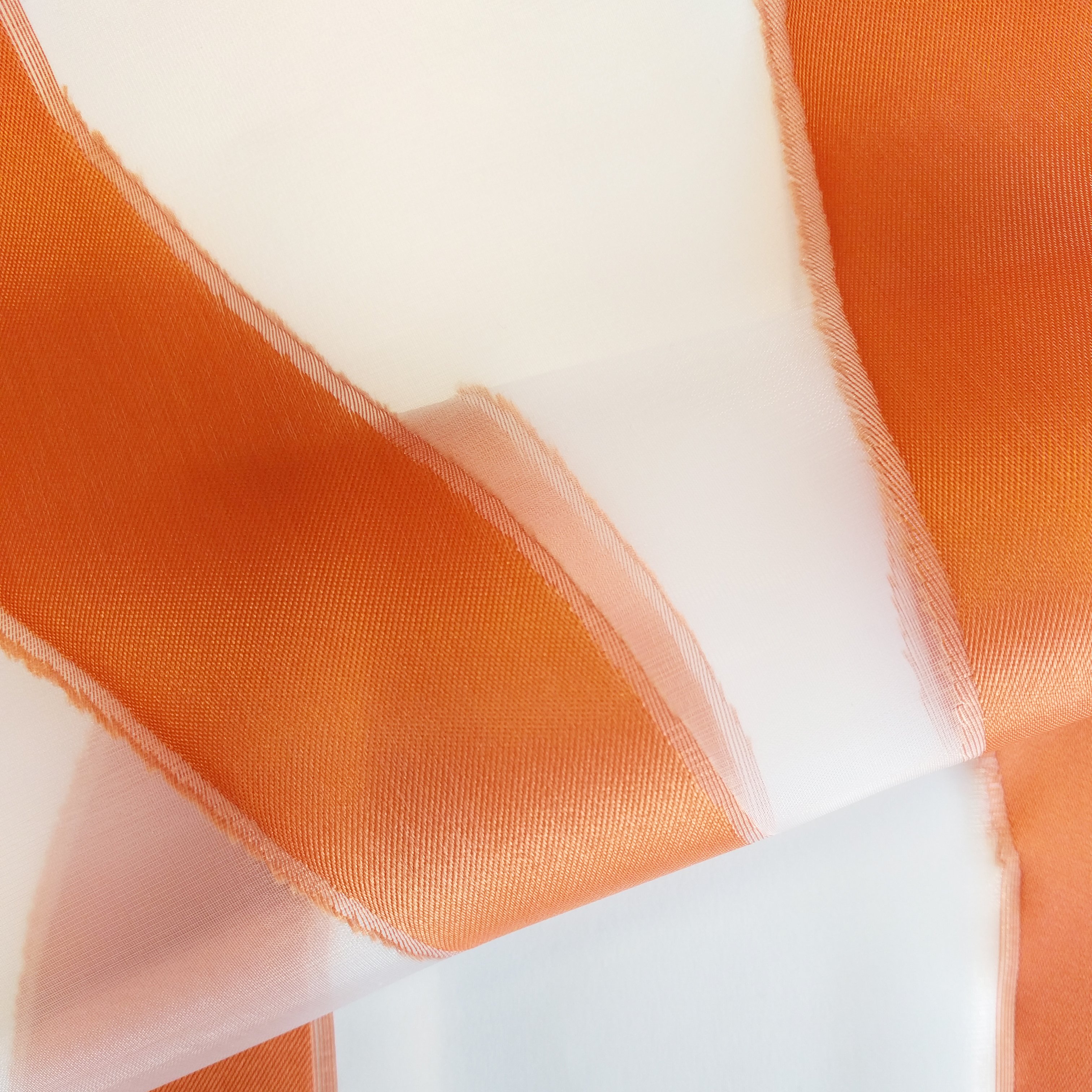 FROne  Furnishing Fabrics  Orange Sheer Curtain Decorative
