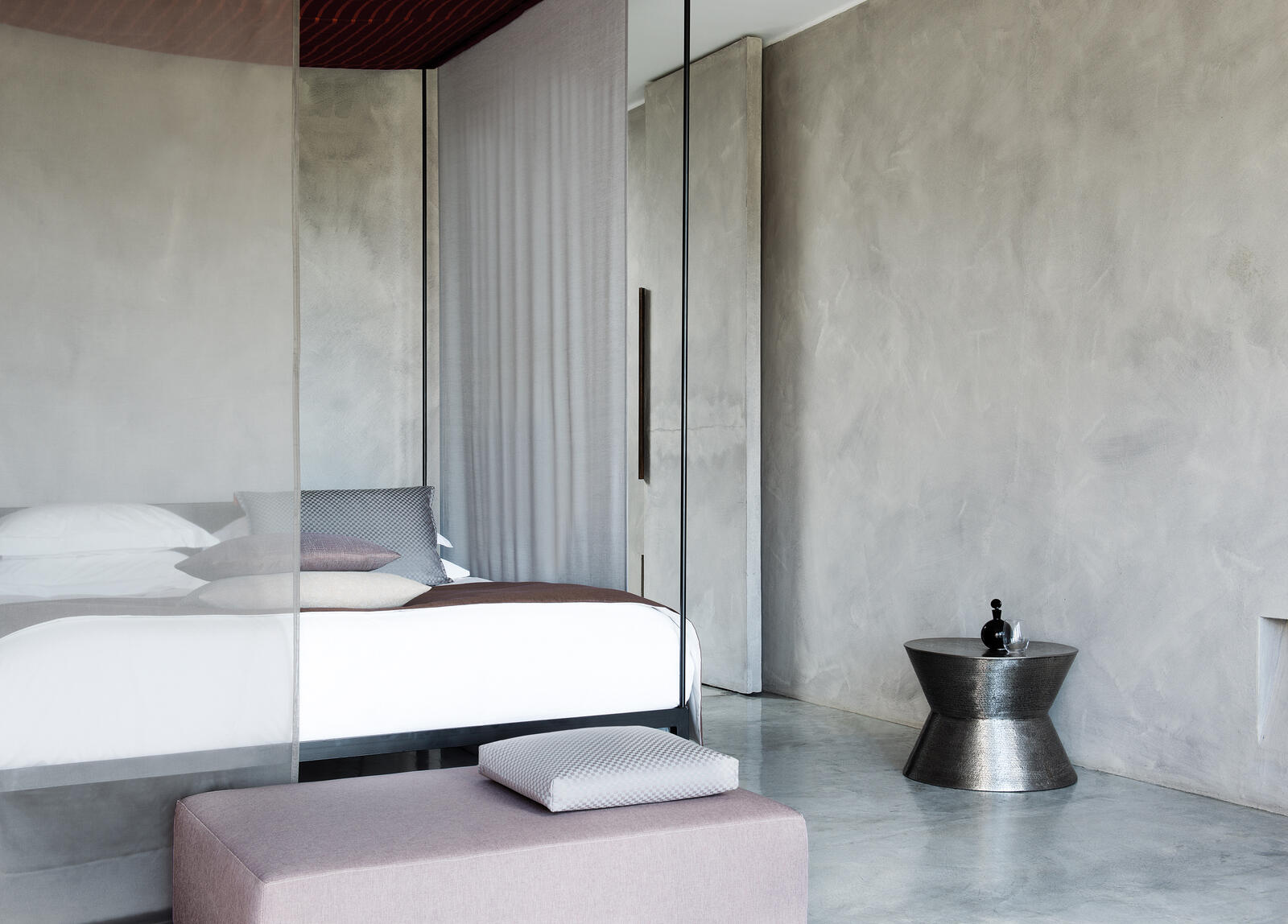 fr sheer curtain fabric in a minimalist bedroom_offa and gossy collection