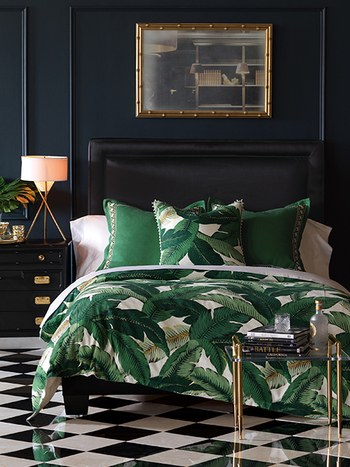 Tranquil, tropically themed interior decor discovered on the Architectural Digest