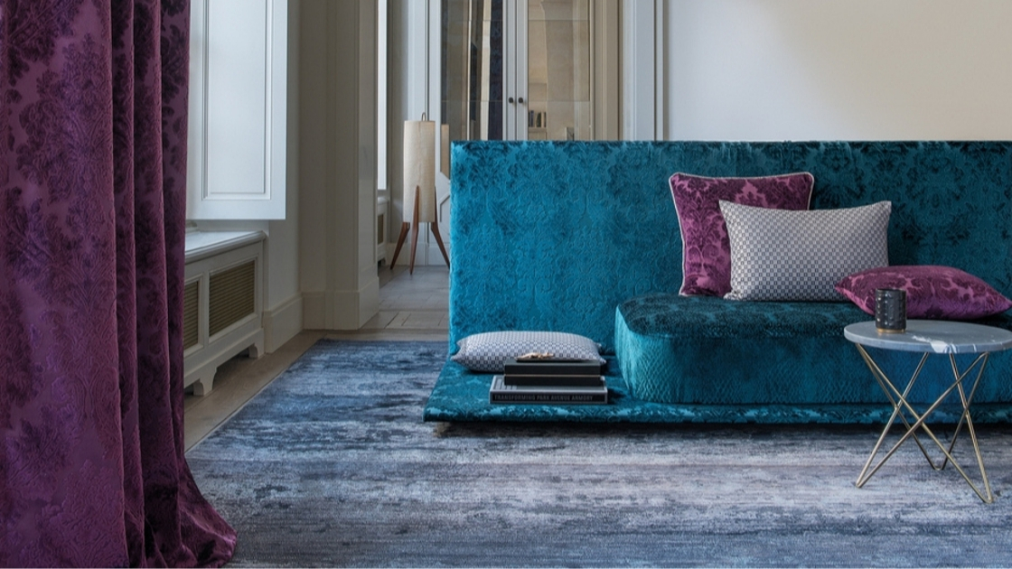 Using purple and blue in your interior design